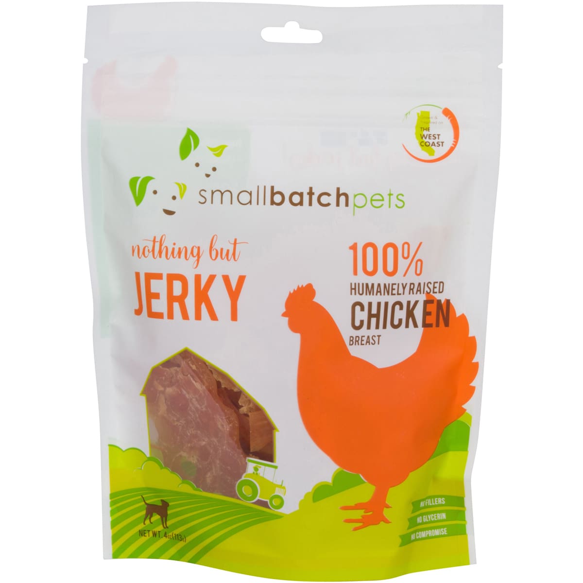 Smallbatch - Chicken Jerky 4oz | Dingos Natural Pet Food and Spa