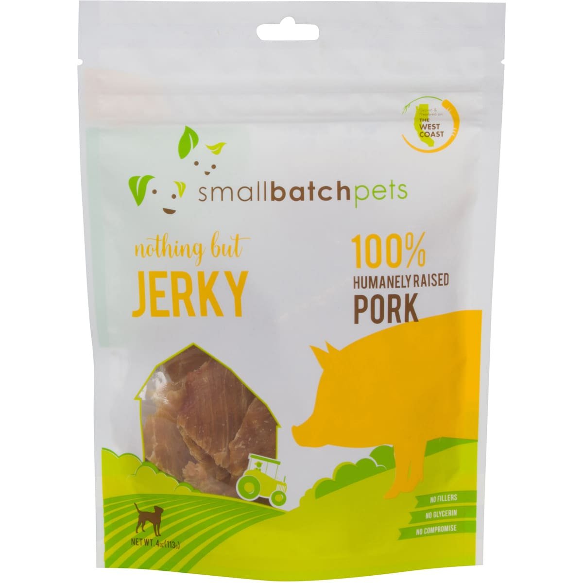 Smallbatch - Pork Jerky 4z | Dingos Natural Pet Food and Spa