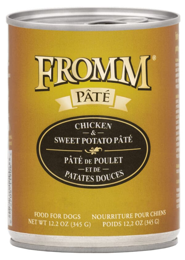 LR fromm pate dog can chicken sweet potato pate 12 2oz 072705119066