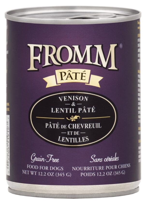 LR fromm pate dog can venison lentil pate 12 2oz 072705119127