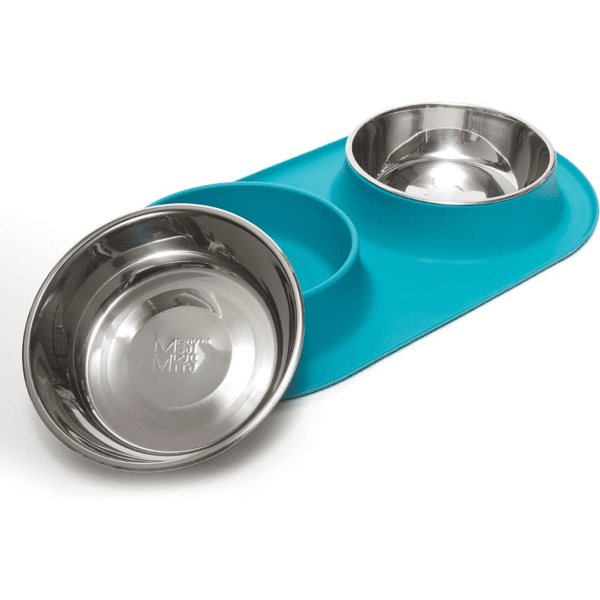 Messy Mutts Double Feeder Blue 6 Cup