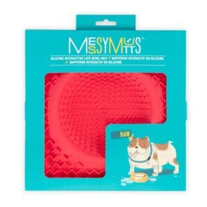 messy mutts silicone therapeutic licking dog bowl mat blue 4549 1