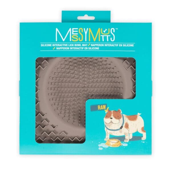 messy mutts silicone therapeutic licking dog bowl mat blue 9747