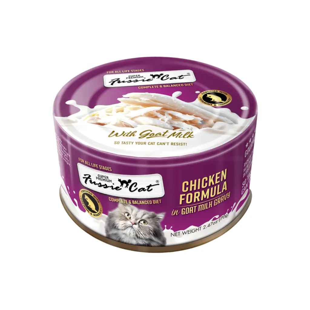 Fussie Cat Chicken Formula in Goat Milk Gravy 2.47 Oz