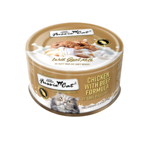 Fussie Cat Chicken and Beef in Goat Milk 2.47 Oz.