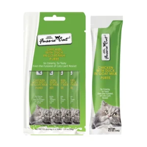 Fussie Cat Chicken with Duck in Goat Milk Puree 4 Pack